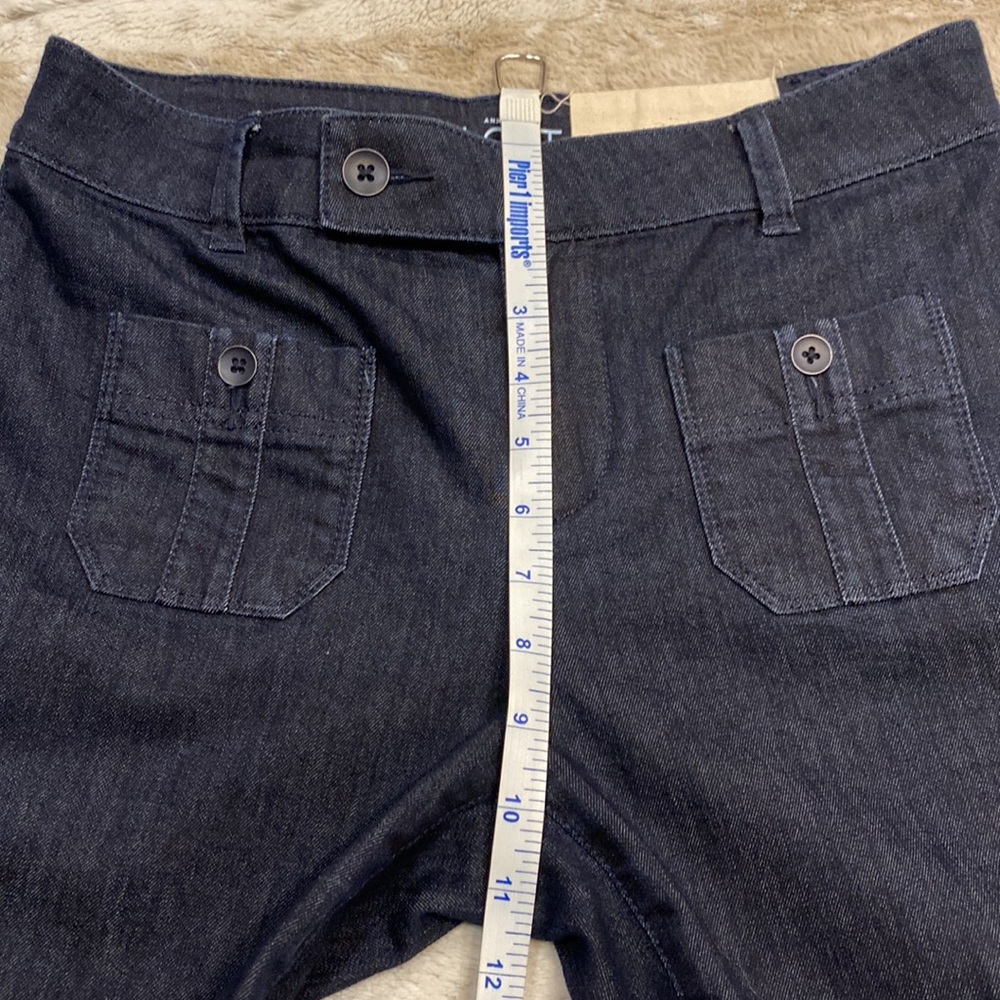 NWT Ann Taylor LOFT Flare Dark Wash Jeans Size 4 - Picture 10 of 13